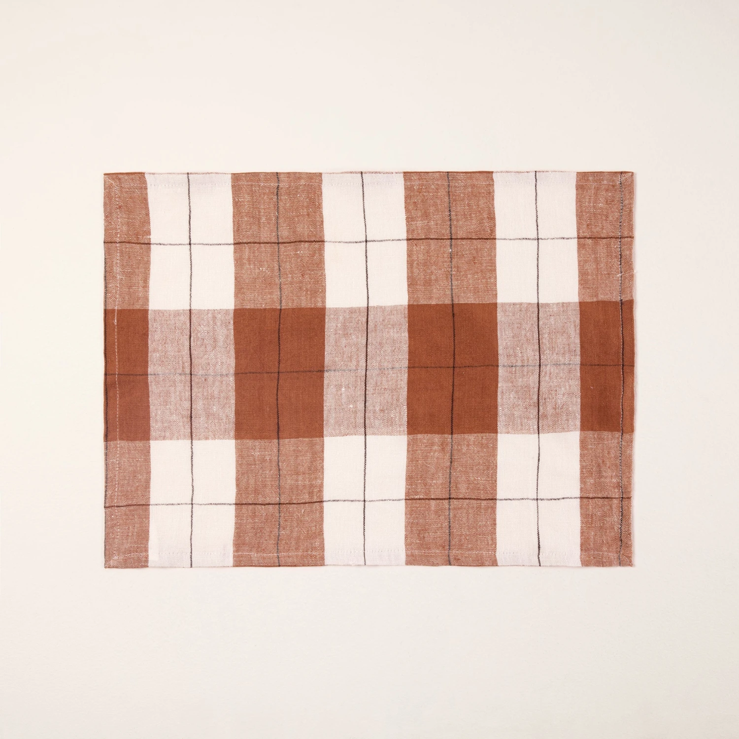 Set De Table GREGORY Brique Et Blanc Cassé 4 Set De Table GREGORY Brique Et Blanc Cassé – Image 4