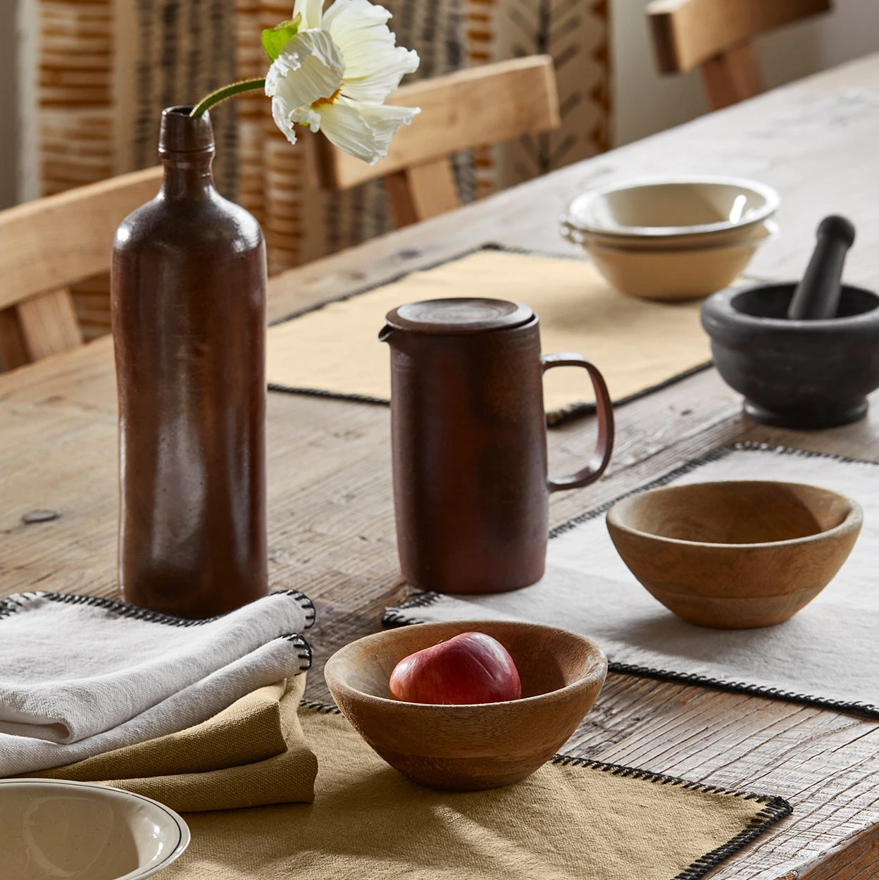 Set De Table NINO Seigle Et Feston Noir 8 Set De Table NINO Seigle Et Feston Noir – Image 8