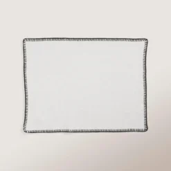 Set De Table NINO Blanc Minéral Et Feston Noir 13 Set De Table NINO Blanc Minéral Et Feston Noir -Décoration & meubles pour la maison set de table NINO 007351 WFG 4