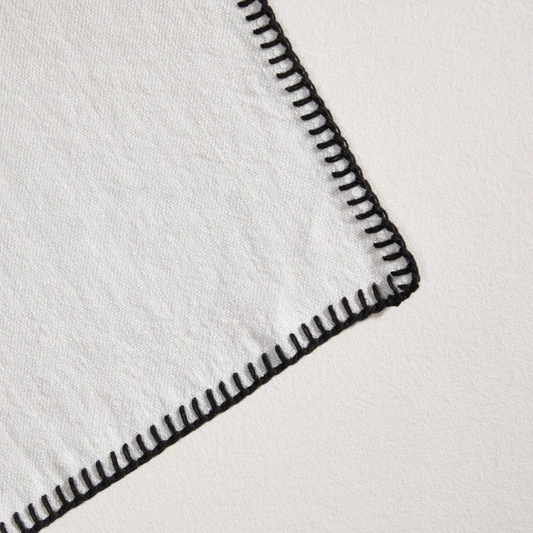 Set De Table NINO Blanc Minéral Et Feston Noir 7 Set De Table NINO Blanc Minéral Et Feston Noir – Image 7