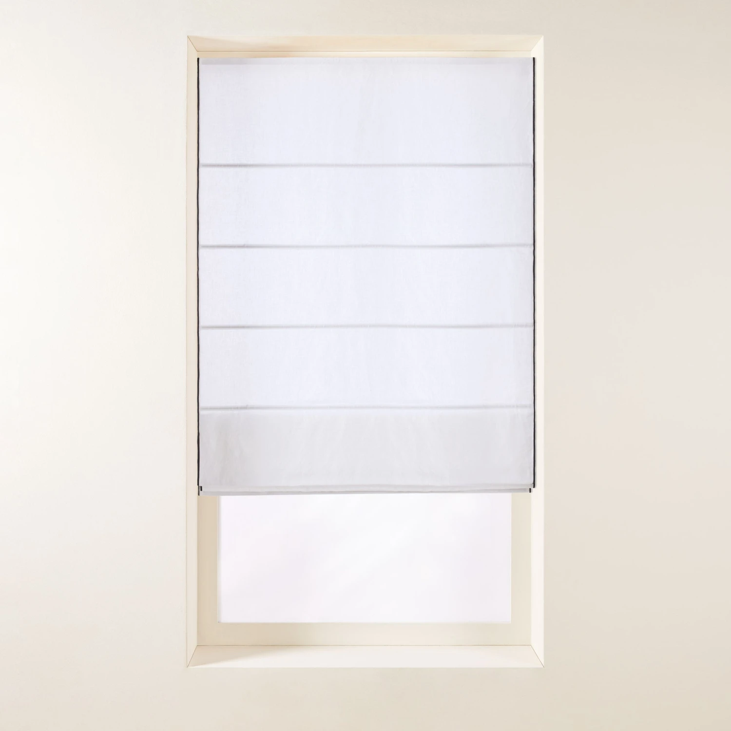 Store Bateau CARLINA Blanc Pur Et Bourdon Noir 6 Store Bateau CARLINA Blanc Pur Et Bourdon Noir – Image 6