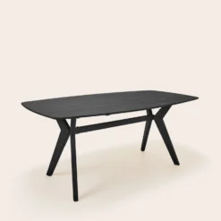 Table à Manger VIKIE Teck Recyclé Noir 10 Table à Manger VIKIE Teck Recyclé Noir -Décoration & meubles pour la maison table a manger VIKIE 008864 G10 5