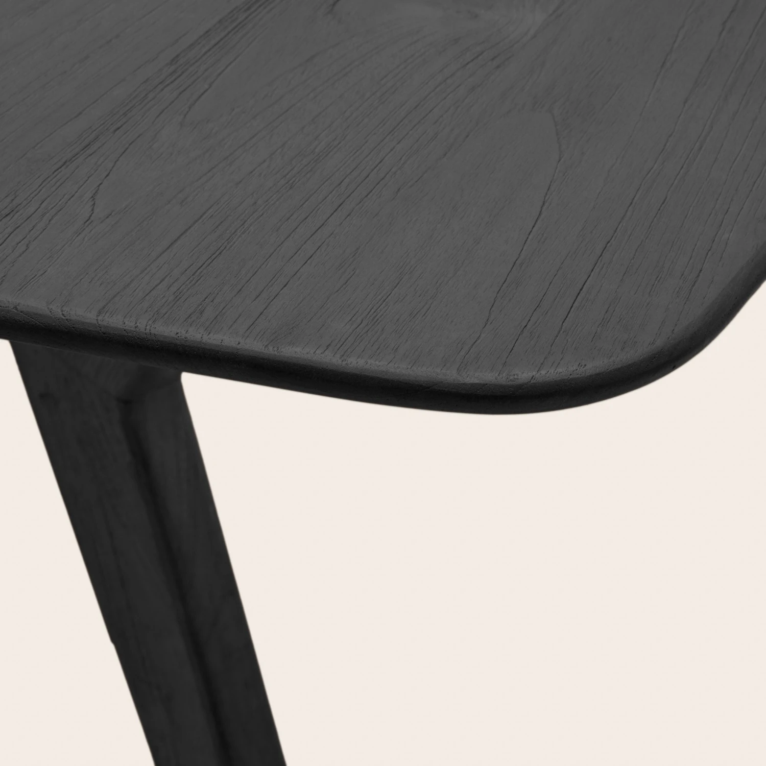 Table à Manger VIKIE Teck Recyclé Noir 6 Table à Manger VIKIE Teck Recyclé Noir – Image 6