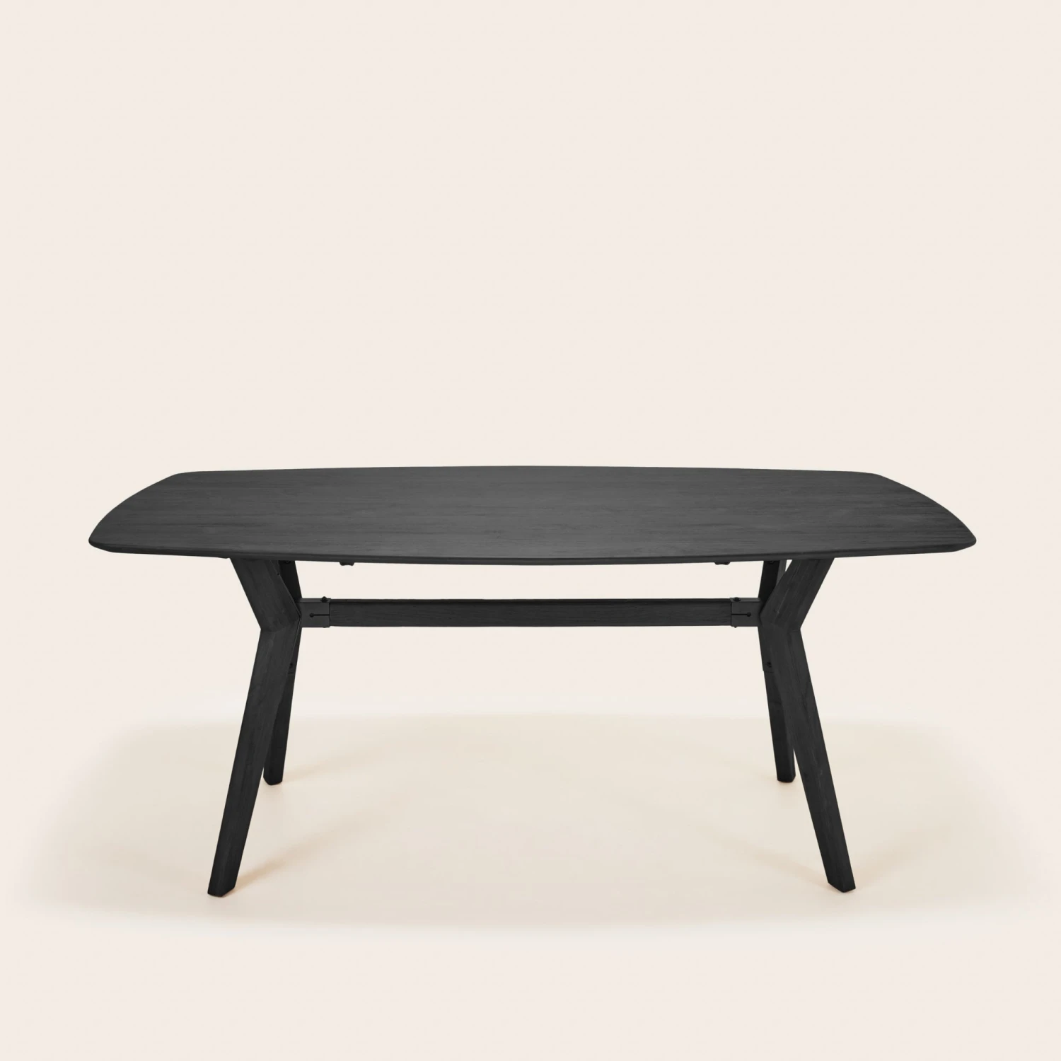 Table à Manger VIKIE Teck Recyclé Noir 1 Table à Manger VIKIE Teck Recyclé Noir