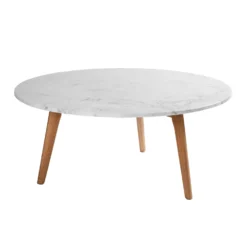 Table Basse LARA Bois Et Blanc De Carrare -Décoration & meubles pour la maison table basse LARA 006243 W ND 4