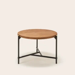 Table Basse THIMEA Teck Recyclé Et Noir