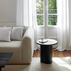 Table D'appoint MYRIA Teck Recyclé Noir -Décoration & meubles pour la maison table d appoint MYRIA 008920 G10 1