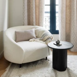 Table D'appoint MYRIA Teck Recyclé Noir -Décoration & meubles pour la maison table d appoint MYRIA 008920 G10 2