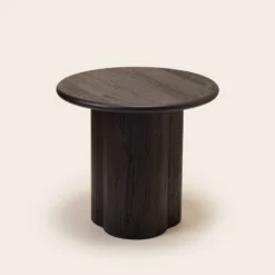 Table D'appoint MYRIA Teck Recyclé Noir
