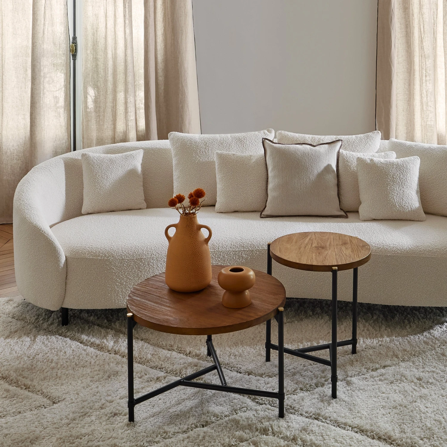 Table D'appoint THIMEA Teck Recyclé Et Noir 4 Table D'appoint THIMEA Teck Recyclé Et Noir – Image 4