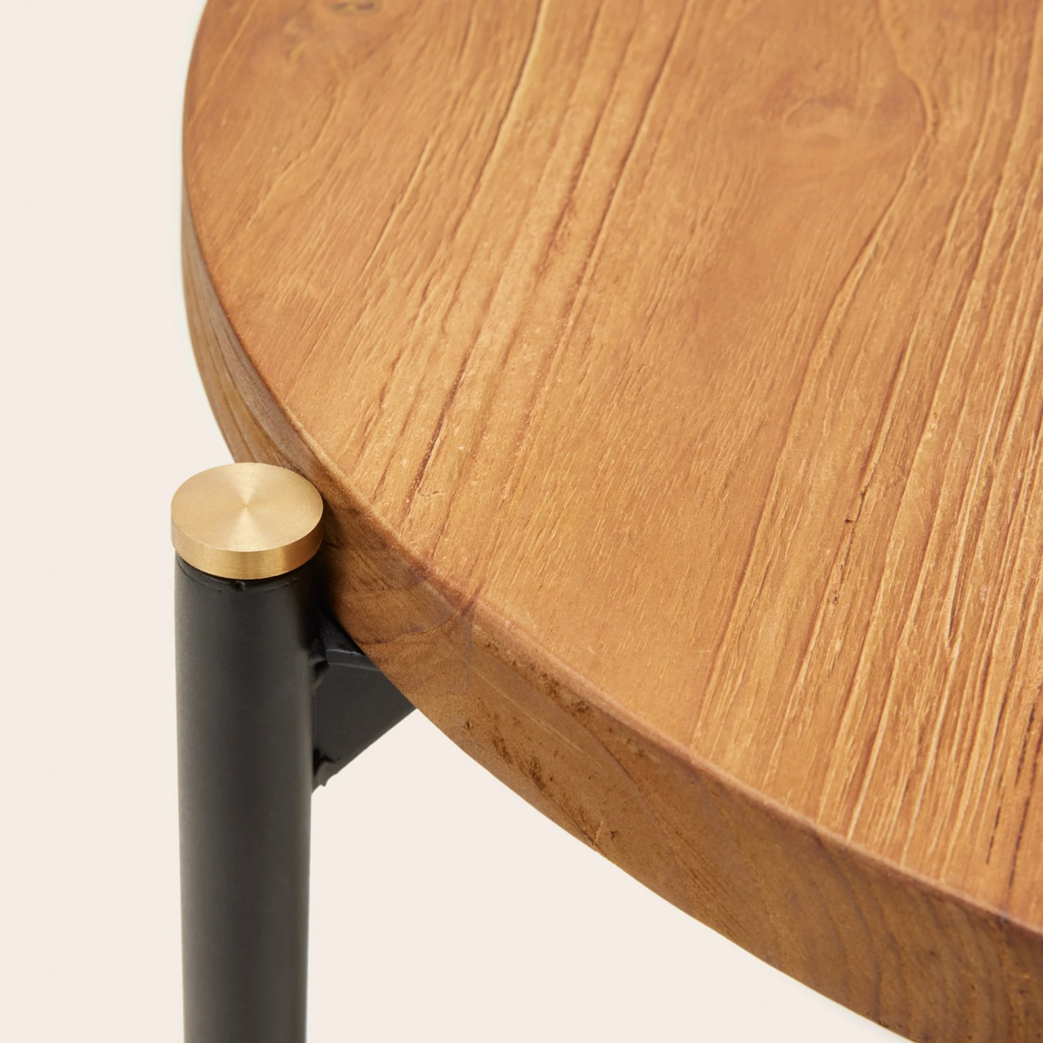 Table D'appoint THIMEA Teck Recyclé Et Noir 8 Table D'appoint THIMEA Teck Recyclé Et Noir – Image 8