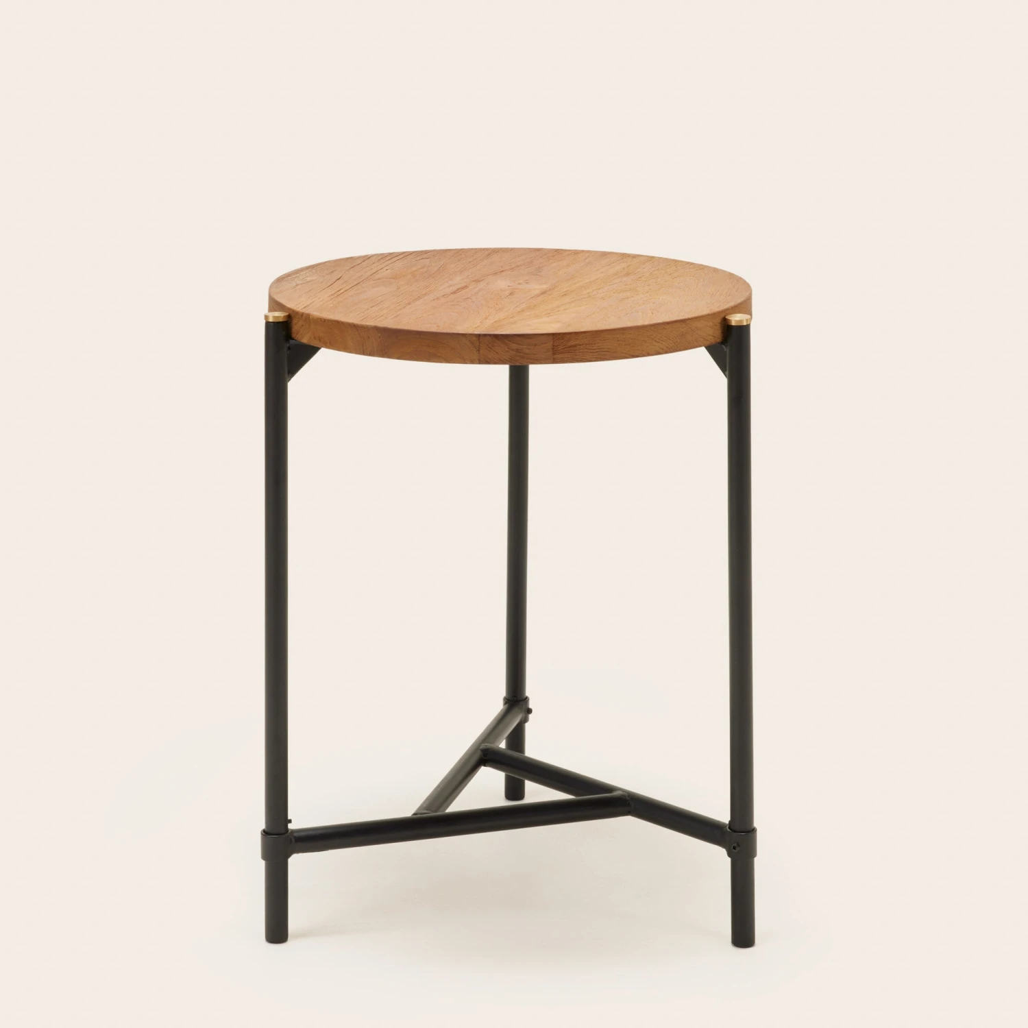 Table D'appoint THIMEA Teck Recyclé Et Noir 1 Table D'appoint THIMEA Teck Recyclé Et Noir