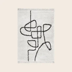 Tapis De Sol DEDAL Ivoire Et Noir