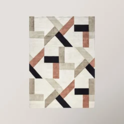 Tapis De Sol TRIAGO Naturel Et Noir