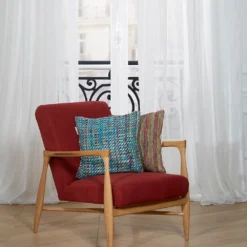 Voilage à Galon Fronceur SANTORINI Blanc -Décoration & meubles pour la maison voilage a galon fronceur SANTORINI 004733 W 5