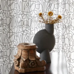 Voilage à Oeillets Noirs ARIANA Blanc Et Noir 11 Voilage à Oeillets Noirs ARIANA Blanc Et Noir -Décoration & meubles pour la maison voilage a oeillets noirs ARIANA 007562 WG 2