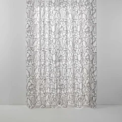 Voilage à Oeillets Noirs ARIANA Blanc Et Noir 12 Voilage à Oeillets Noirs ARIANA Blanc Et Noir -Décoration & meubles pour la maison voilage a oeillets noirs ARIANA 007562 WG 4