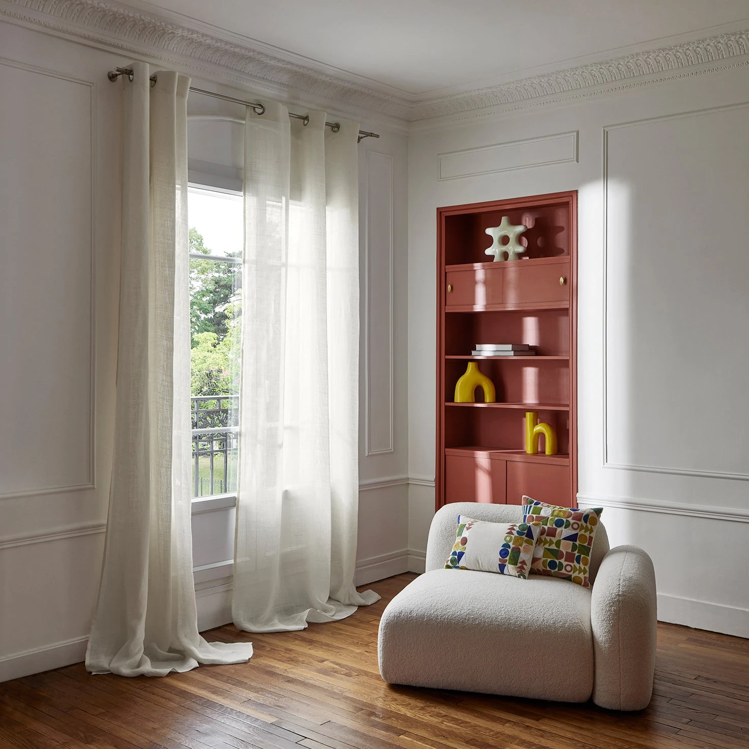 Voilage à Oeillets CORINTHE Ivoire 1 Voilage à Oeillets CORINTHE Ivoire