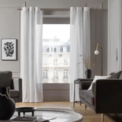 Voilage à Oeillets KEA Blanc Optique -Décoration & meubles pour la maison voilage a oeillets KEA 006956 W 4