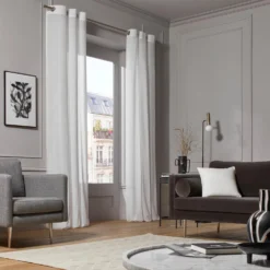 Voilage à Oeillets KEA Blanc Optique -Décoration & meubles pour la maison voilage a oeillets KEA 006956 W 5