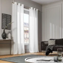 Voilage à Oeillets SANTORINI Blanc 10 Voilage à Oeillets SANTORINI Blanc -Décoration & meubles pour la maison voilage a oeillets SANTORINI 004731 W 5