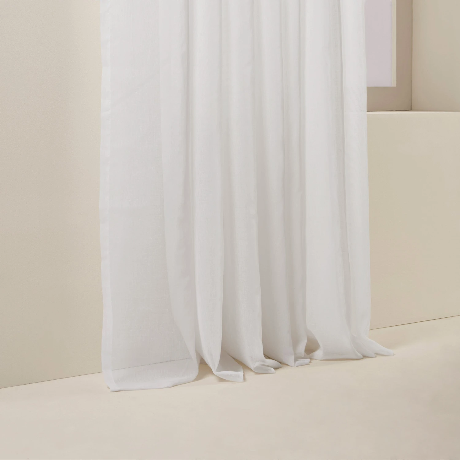 Voilage à Oeillets THASOS Blanc 6 Voilage à Oeillets THASOS Blanc – Image 6