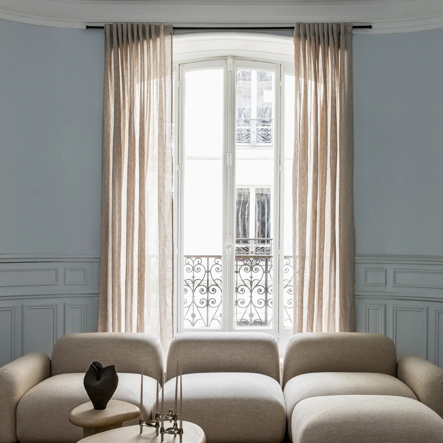 Voilage à Passants NEAPOLI Beige Chiné 3 Voilage à Passants NEAPOLI Beige Chiné – Image 3