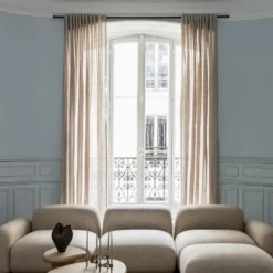 Voilage à Passants NEAPOLI Beige Chiné